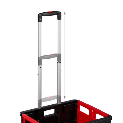 Folding Shopping Trolley with Wheels, 35kg Capacity