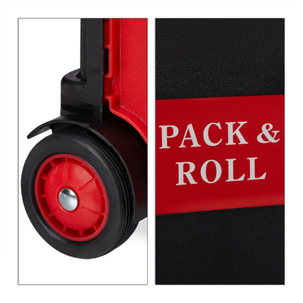 Folding Shopping Trolley with Wheels, 35kg Capacity