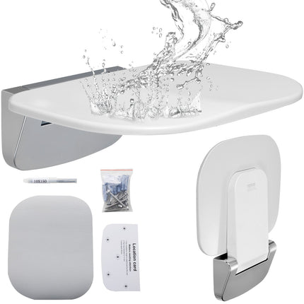Folding Shower Seat, Wall-Mounted, 450 lb Capacity