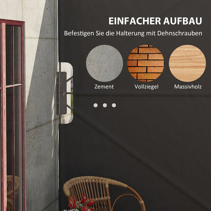 Collapsible garden awning 237x160cm, UV & Wind protection