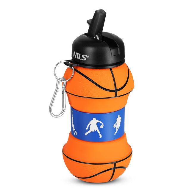 Opvouwbare siliconen beker 550 ml - basketbalontwerp