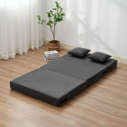 Folding Sofa Bed, Twin 3-in-1 Memory Foam with Pillows