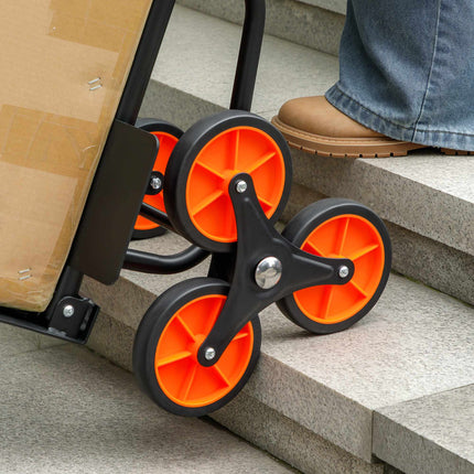 Folding Stair Climbing Hand Truck, Steel Frame, 120kg Capacity