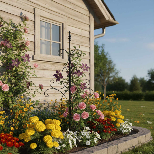Folding Steel Garden Trellis for Climbing Plants