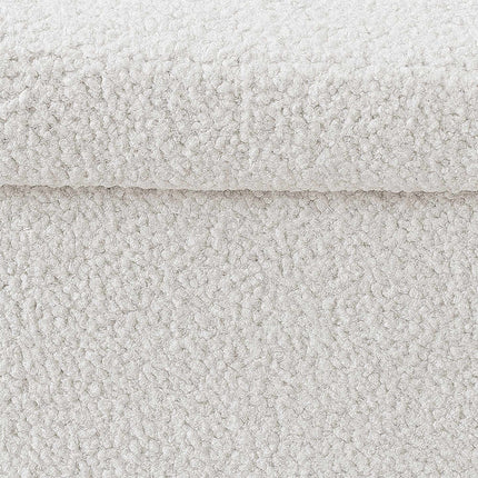 Folding Storage Bench, Teddy Fabric, Seats 2