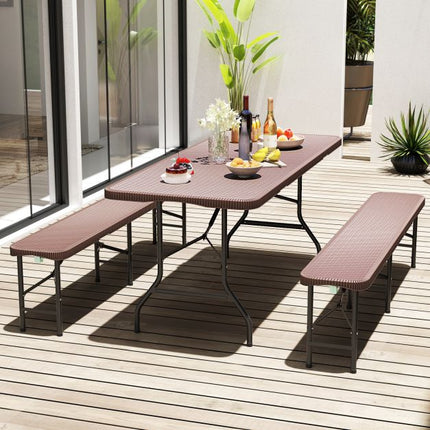 Folding Table 180 x 74 cm, HDPE Top, Safety Lock