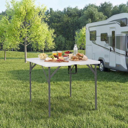 Folding Table 86 cm Square, Carry Handle, Metal Legs