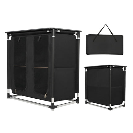 Folding Travel Locker with Top, Compact and Portable