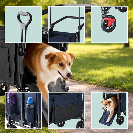Folding Trolley with Roof, 200L Capacity, 150kg Load