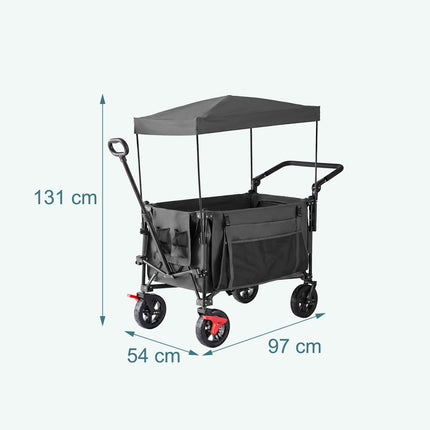 Folding Trolley with Roof, 200L Capacity, 150kg Load
