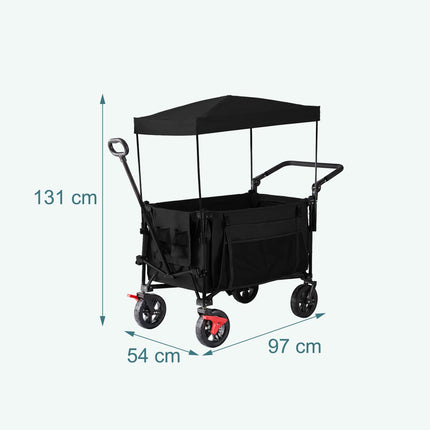 Folding Trolley with Roof, 200L Capacity, 150kg Load