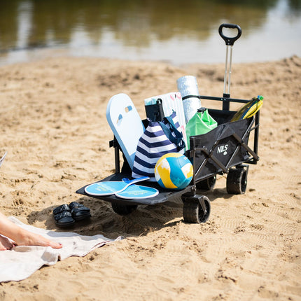 Folding Wagon, Black, 160L Capacity