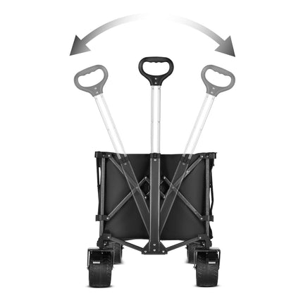 Folding Wagon, Black, XXL 180L Capacity
