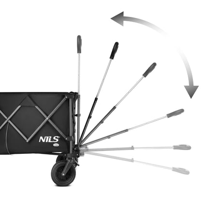 Folding Wagon, Black, XXL 180L Capacity