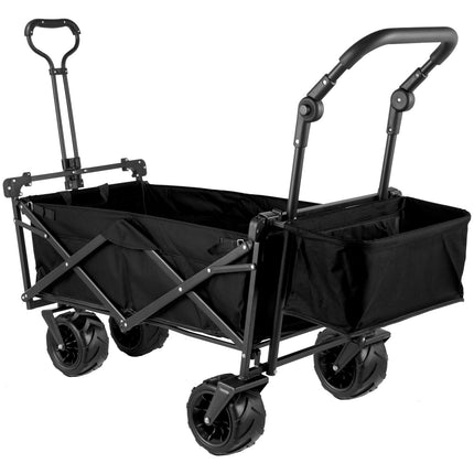 Folding Wagon Cart, 220 lb Capacity, Detachable Canopy