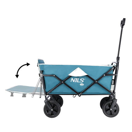 Folding Wagon, Green-Gray, 125L Capacity