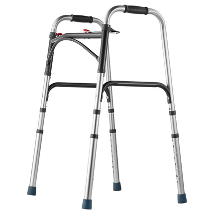 Folding Walker, 2-Button, 8-Level Height, 350 lb
