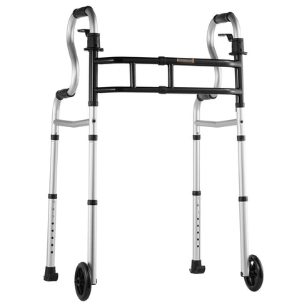 Folding Walker With Wheels – Stand Assist, 450 Lb Capacity