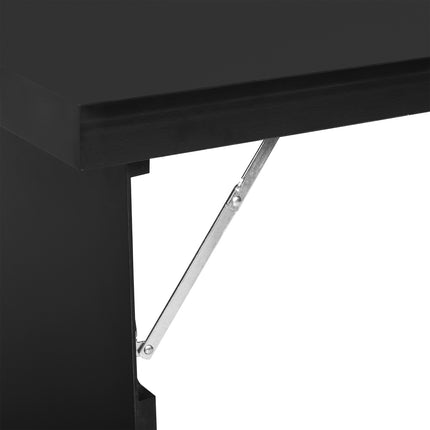 Folding Wall Desk with Blackboard, Black 60x94.5x147 cm