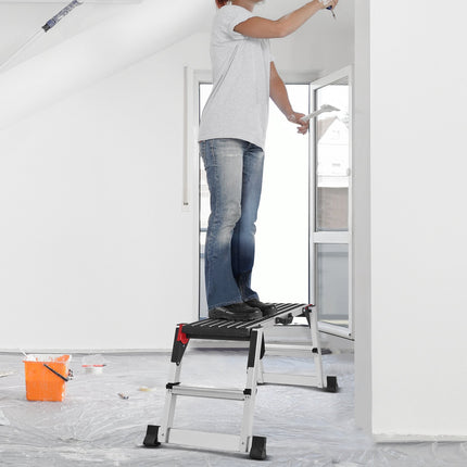 Folding Work Platform – Aluminum, 660 lb, Non-Slip Feet