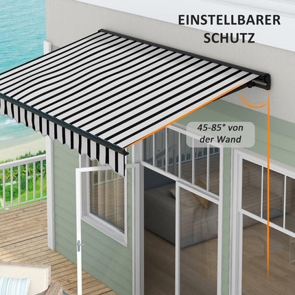 Electric folding arm awning with UV protection, 295x250 cm