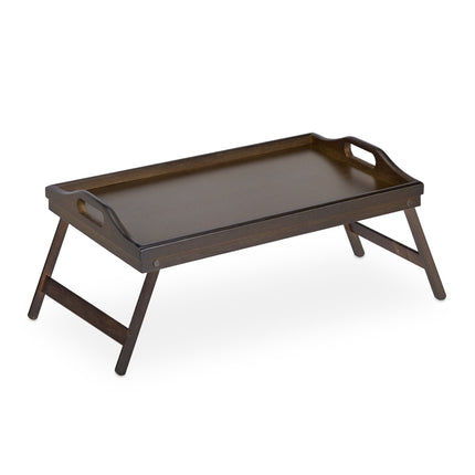 Folding bed tray dark brown