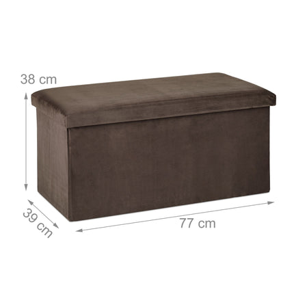 Folding bench in velvet