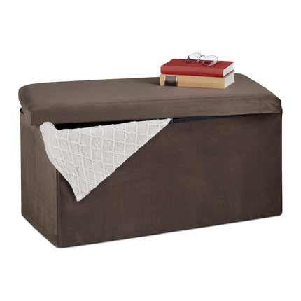 Folding bench in velvet