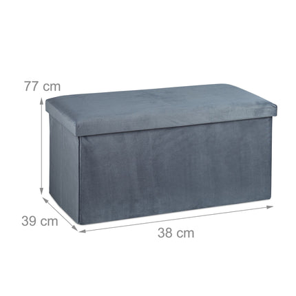 Folding bench in velvet