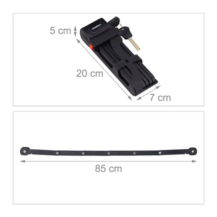 Folding bicycle lock with bracket