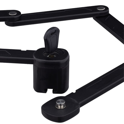 Folding bicycle lock with bracket