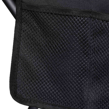 Folding camping chair with bottle holder