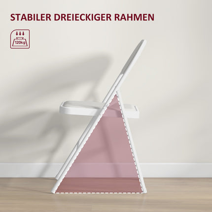Folding camping chair with steel frame, padded backrest