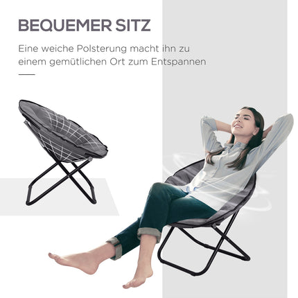 Folding Camping Chair, Metal & Oxford Fabric, 80x80x75 cm