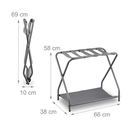 Folding coat rack in metal