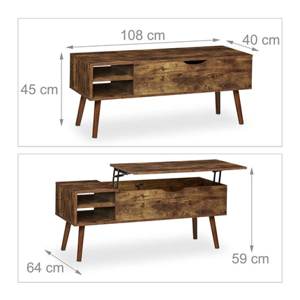 Folding coffee table