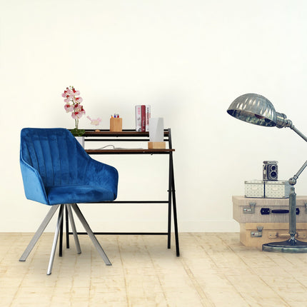 Folding desk with shelf