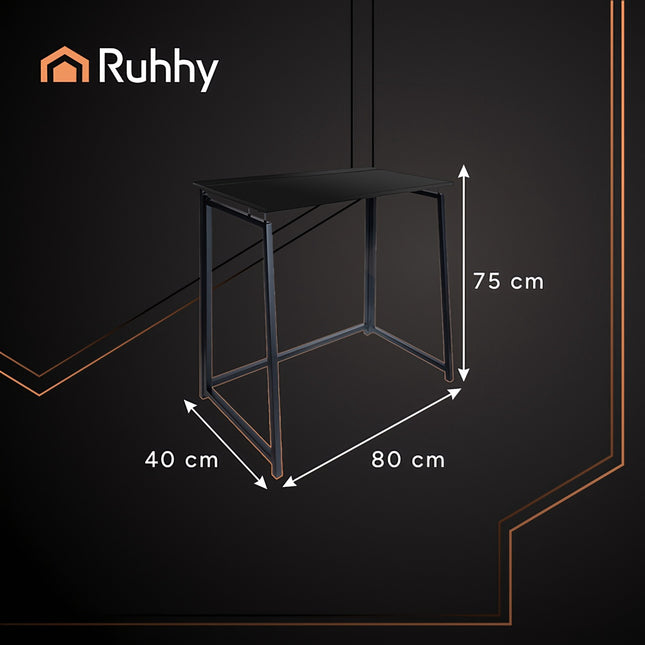 Folding desk wooden black 26117