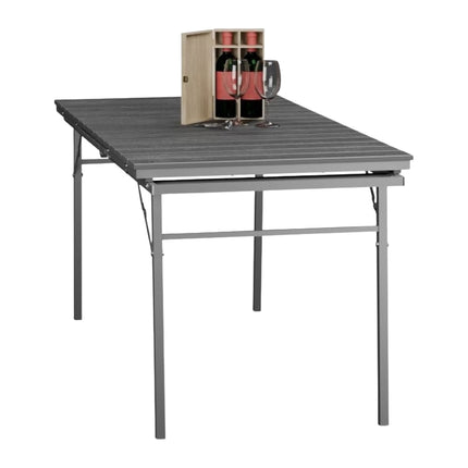 Folding extendable garden table