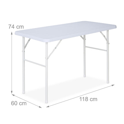 Folding garden table in wooden look