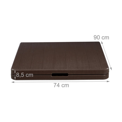 Folding garden table in wooden look