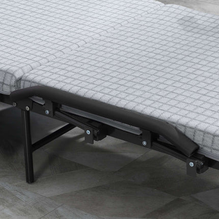 Folding guest bed - Steel frame, adjustable backrest