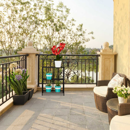 Folding metal flower stand