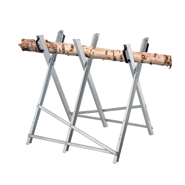 Folding metal saw stand