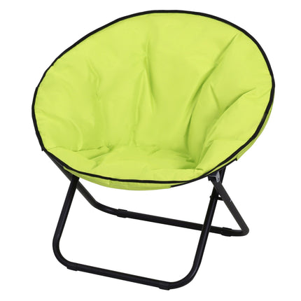 Folding outdoor camping chair, padded up to 120 kg, yellow