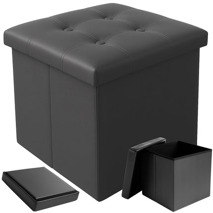 Folding pouffe gray 25780