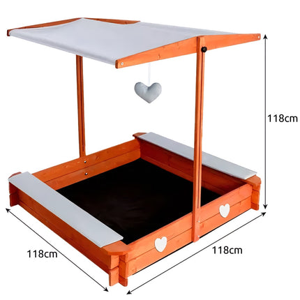 Folding sandbox with roof 24215