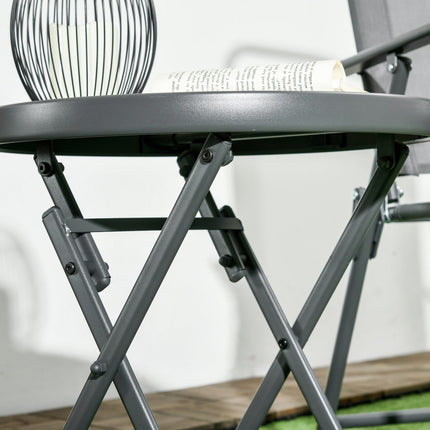 Round folding glass table - Marble Look, versatile use, 45x50 cm