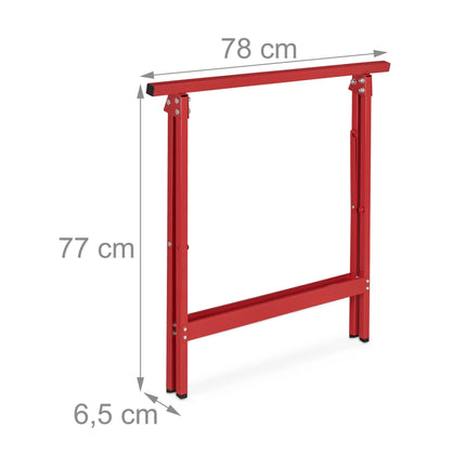 Folding stands, set of 2 in red