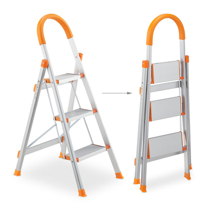 Folding stepladder with handle